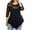 Black, variant on RYRJJ Plus Size Tops for Women Summer Floral Lace 3/4 Sleeve Tunic Spring Tops Crewneck Asymmetric Elegant Shirts Dressy Casual Flowy Blouse Black S