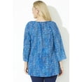 thumbnail image 2 of Catherines Women's Plus Size Sequin Trim Gauze Peasant Blouse, 2 of 4