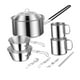 thumbnail image 3 of Juego de ollas plegables para camping con tapa, vajilla plegable, utensilios de cocina 10 piezas, 3 of 9