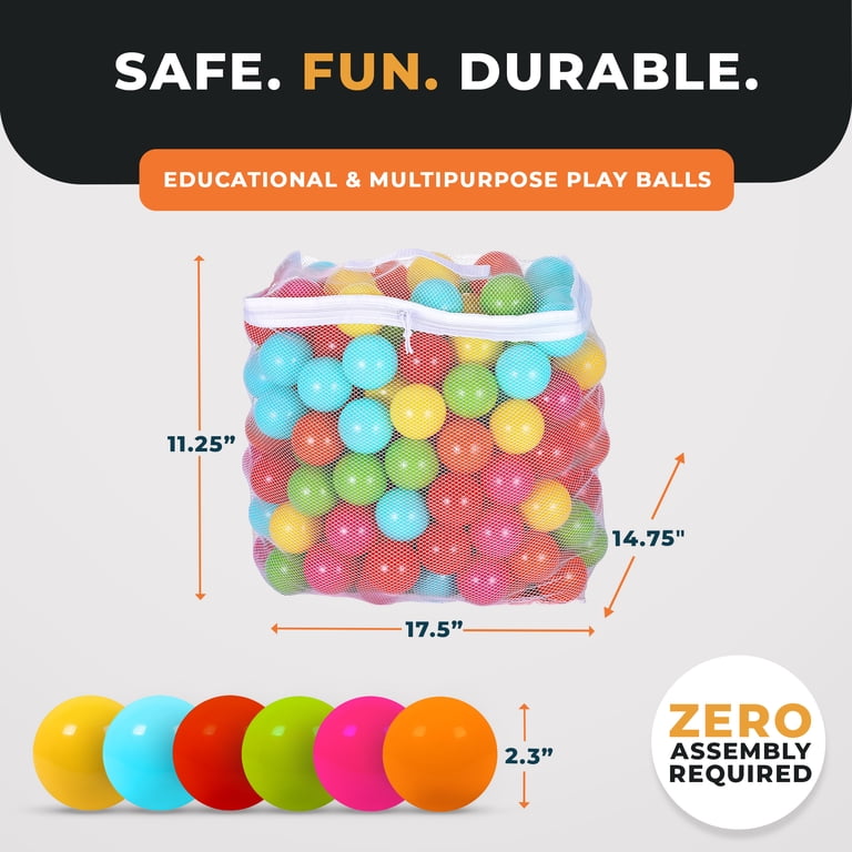 BalanceFrom Play Pit Balls, 200 Count Rainbow Colors photo 3