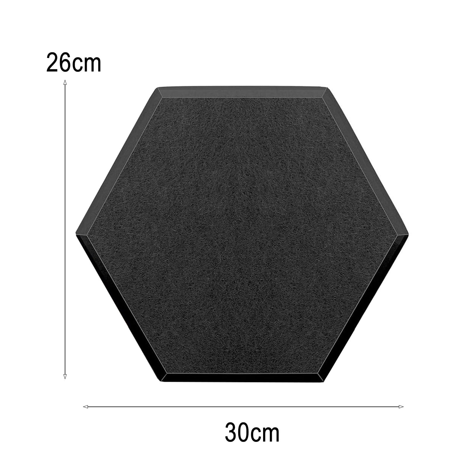 OIUR 12Pcs Hexagon Soundproof Wall Panel Self-Adhesive Sound Absorbing High Density Thick Acoustic Foam Panel Home Studio Noise Reduction Wall Panel
