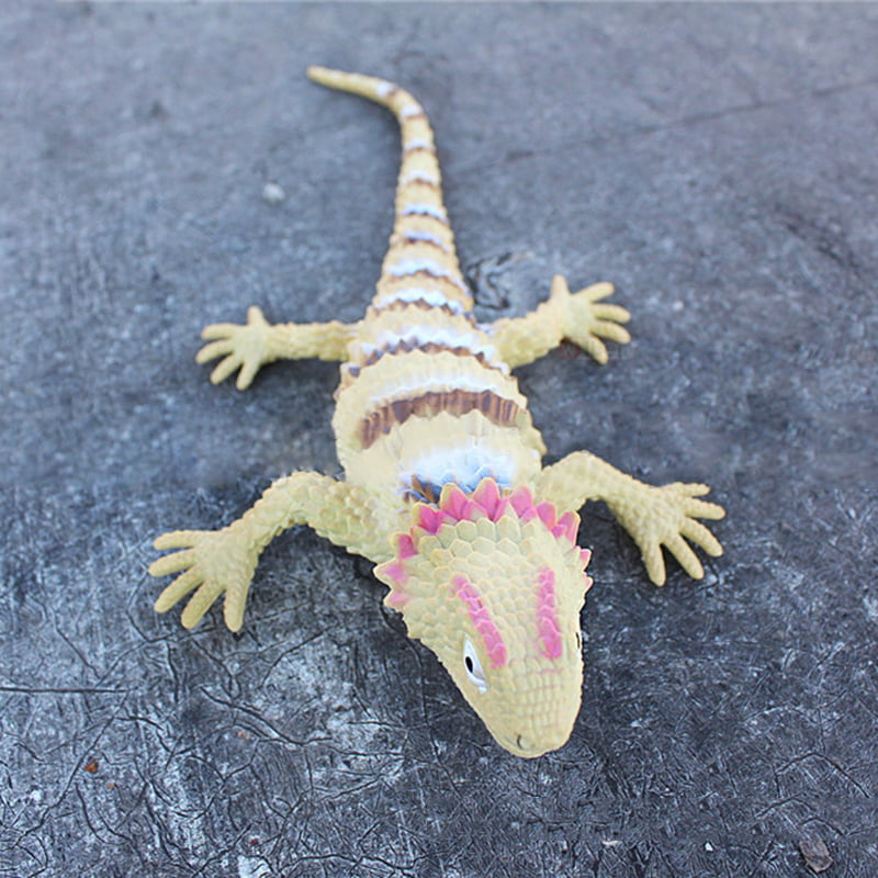 6pcs/Set Lifelike Shape Soft Rubber Lizard Figure Zoo Reptile Toy Collection P 