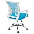 thumbnail image 6 of Modern Home Zuna Mid-Back Office Task Chair - Ergonomic Back Supporting Mesh Back Desk Chair (White/Aqua), 6 of 7