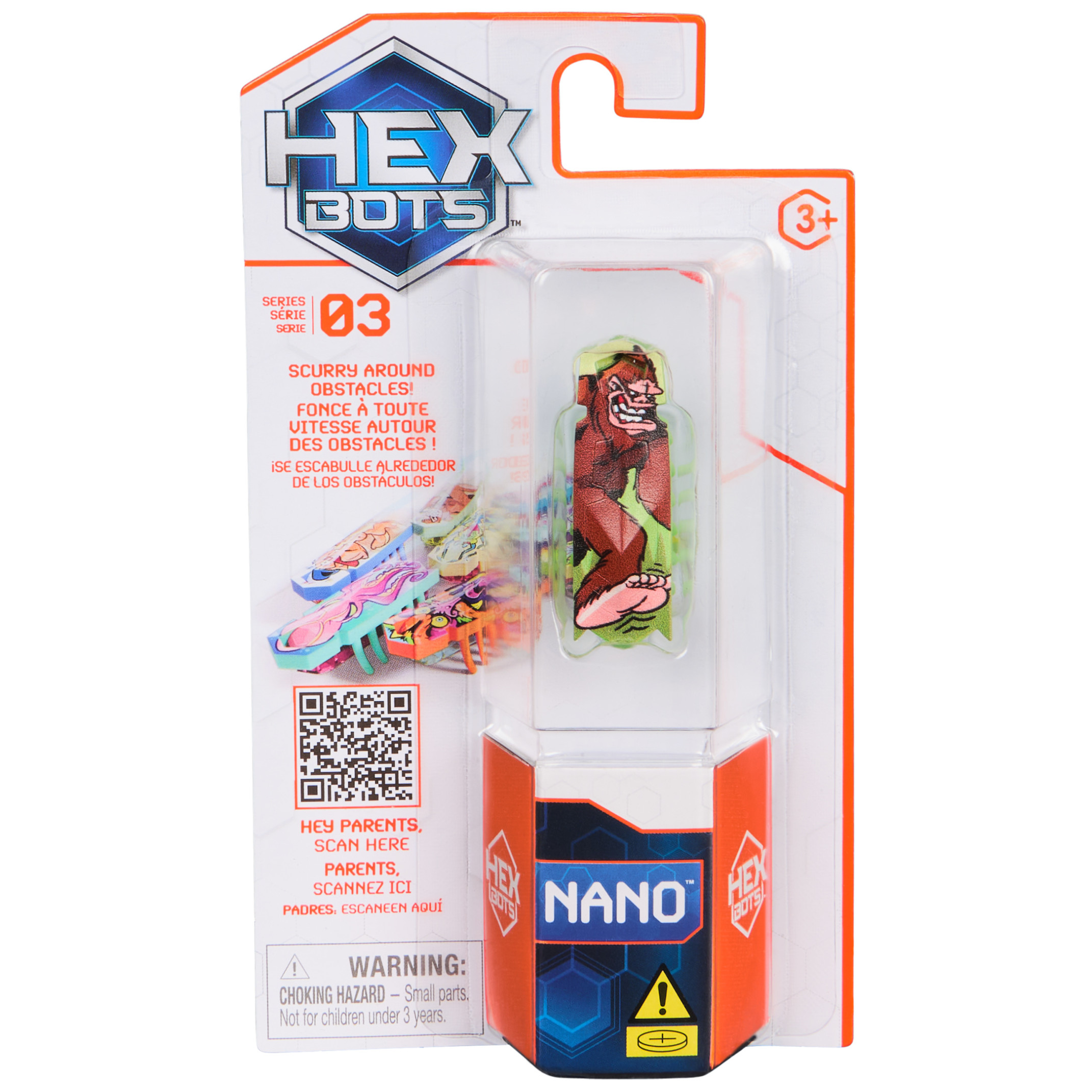 HEX BOTS Nano Single, Autonomous Mini Robot Toys with Vibration Technology, Ages 3 & Up