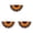 Orange*3, variant on Clearance Halloween Bunting Fan Flag - Halloween Garden Flag, 35.4 x 17.7 Inch Halloween Bunting Flag Ghost and Pumpkin Design Half Fan Banner, Halloween Flag for Holiday Indoor Outdoor Yard Decor