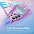 thumbnail image 5 of ELEHOLD Case for Samsung Galaxy S25 Ultra, Magnetic Front Cover Phone Case Full-Body Protection Clear Case,Darkpurple, 5 of 7