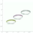 thumbnail image 3 of Sterling Silver Rhodium-plated w/CZ Ring Set, 3 of 5