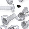 thumbnail image 4 of Pack of 20 Transparent Clear Plastic, Pan Head, M12 x 40mm Nuts & Bolts -Acrylic Plastic Screws, (15/32 x 1 37/64 in), 4 of 10