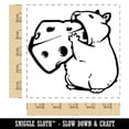 thumbnail image 2 of Hamster Stuffing Cheese in Mouth Square Rubber Stamp Stamping Scrapbooking Crafting - Large 2.75in, 2 of 7