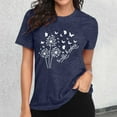 thumbnail image 2 of Women's T Shirts 2026 Summer Floral Dandelion Print Short Sleeved Crewneck Top Trendy Casual Stretch Loose Fit Basic Tees, 2 of 4