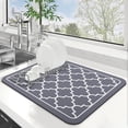 thumbnail image 2 of WISELIFE Estera para secar platos, tapete de café, tapete de secado súper absorbente, tapetes grandes para secar platos para encimera de cocina, tapete para platos fácil de limpiar, tapete para secar, 2 of 4