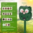 thumbnail image 3 of Kqiang 2pcs  Solar Ultrasonic in Repellent Defender Rat, Squirrel, Deer, Raccoon, Skunk, Rabbit, Mole, Dog, Cat, with Motion Detector LED Flash Lights for Yard Lawns Garden, 3 of 9