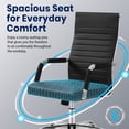 thumbnail image 6 of Lacoo Mid-Back Faux Leather Office Desk Chair Executive Conference Task Chair with Arms, Black, 6 of 8