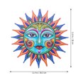 thumbnail image 4 of Escultura de cara colorida y decoración colgante de luna con sol de hierro en 3D para decoración de dormitorio y sala de estar, 4 of 6