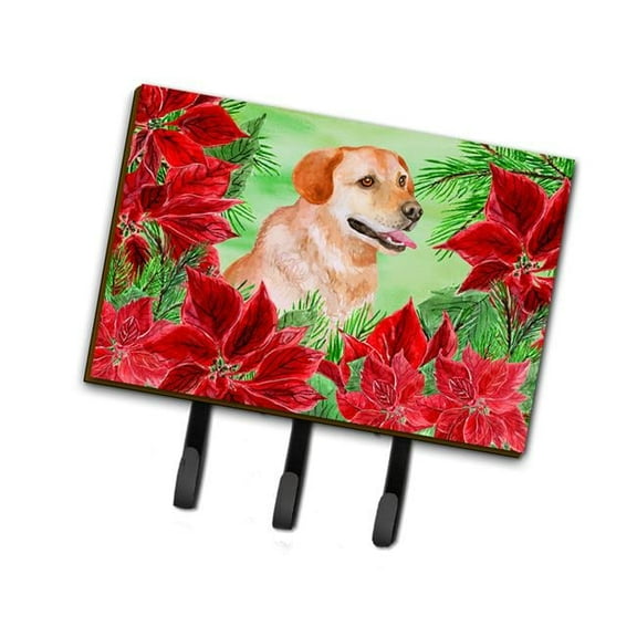 Labrador Retriever Poinsettas Leash or Key Holder