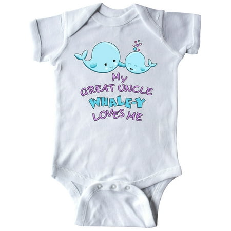 

Inktastic My Great Uncle Whale-y Loves Me Gift Baby Boy or Baby Girl Bodysuit