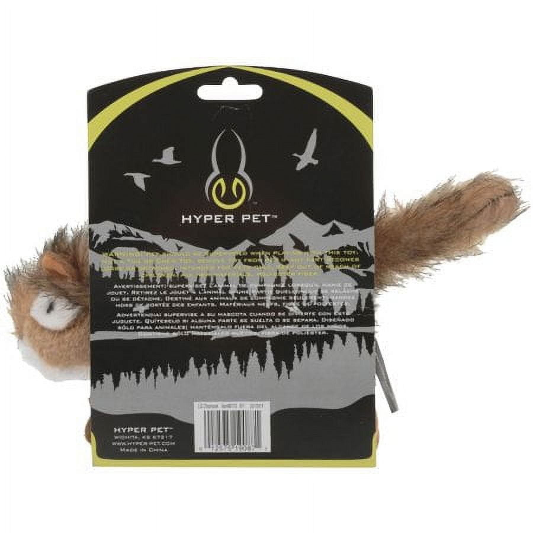 Hyper Pet Wildlife Critters Plush Squeaky Dog Toy with Squeaker, Chipmunk