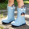 thumbnail image 6 of Y-Sunset Toddler Rain Boots Waterproof Non- Lightweight Cartoon Kids Rain Boots for Boys Girls Soft Water Shoes Easy-on Flexible Durable Outdoor Shoes 3.5 Big Kid&Blue#03, 6 of 6