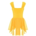 thumbnail image 2 of Kvysinly Kids Sleeveless Ballet Dance Tutu Dress Leotard for Little Girls Figure Ice Skating Birthday Yellow 12, 2 of 7