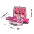 thumbnail image 3 of Kit de maquillaje para niños: maquillaje para niñas y mi monedero en forma de T para regalos de niños pequeños con espejo, peine, secador de pelo, lápiz labial, etc. Wmkox8yii HAHFKSH1829, 3 of 6