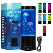 Holloyiver Jellyfish Lamp,LED 7 Color Changing Aquarium Light with Remote Control, USB Power Jellyfish Night Light, Desk Lamp for Birthdays Christmas Gifts Office Room Decor