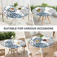 thumbnail image 7 of Floral Print Round Tablecloth with Elastic Band, Decorative Stretch Fit Cover for 38-42 Inch Round Tables, Bohemian Design for Dining Decor, 7 of 7