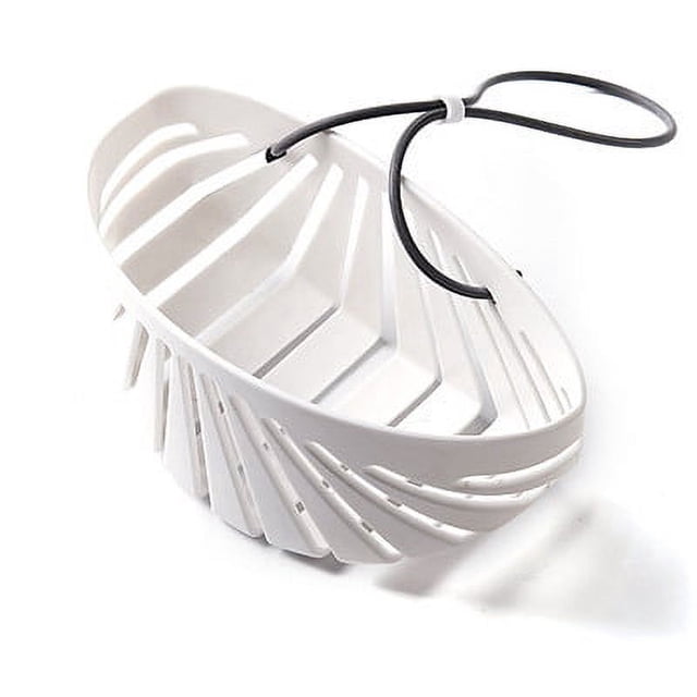 Cesta de almacenamiento colgante para fregadero de cocina, accesorios para rejilla de drenaje de esponja, color blanco
