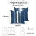thumbnail image 2 of Navy Blue White Stripe Outdoor Pillow Covers 18x18 Inch Throw Pillow Covers Set of 2 Waterproof Decorative Pillow Cases Modern Rustic Vertical Striped Cushion Covers for Patio Furniture Garden Couch, 2 of 8