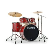Sonor AQX STAGE Drum Set w/Hardware and Sabian Cymbals, Red Moon Sparkle