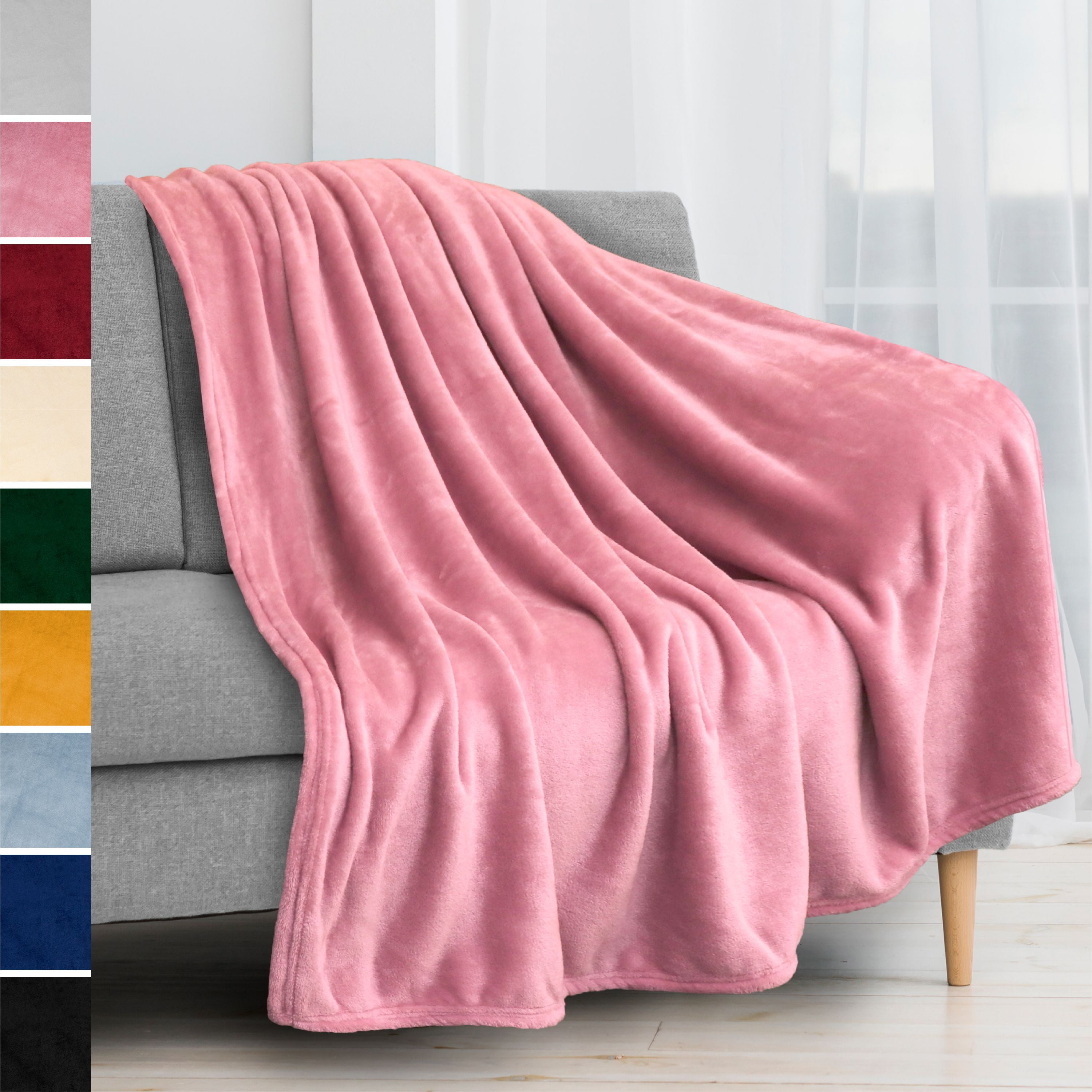 PAVILIA Fleece Blanket Throw Super Soft, Plush, Luxury Flannel Throw