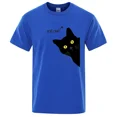 thumbnail image 4 of Camisetas con estampado divertido de gato negro maullido para hombre, camisetas transpirables, ropa de calle de verano, camisetas holgadas de algodón de manga corta de gran tamaño, 4 of 5