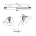 thumbnail image 4 of 4 Pistones Amortiguador Gas Tope Puerta Para Alacena Cocinas PLATA 80N, 4 of 5