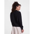 thumbnail image 4 of Scenario Women's and Women's Plus Waffle Knit Button Top with Long Sleeves, Sizes XS-4X, 4 of 6