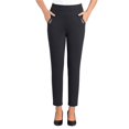 thumbnail image 4 of Cutuoiiu Women's Plus Size Straight Leg Pants Solid Color High Elastic Waist Casual Ankle Length Trousers with Decorative Pocket Details for Daily Office Vacation Wear, 4 of 7
