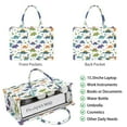 thumbnail image 2 of Large Capacity Tote Bag,White Dinosaurs Flowers Eggs Pattern Handbag Fashion Luxury Tote Bag,15.7"x13"x 5.1" Inches,Laptop Compatible, 2 of 6