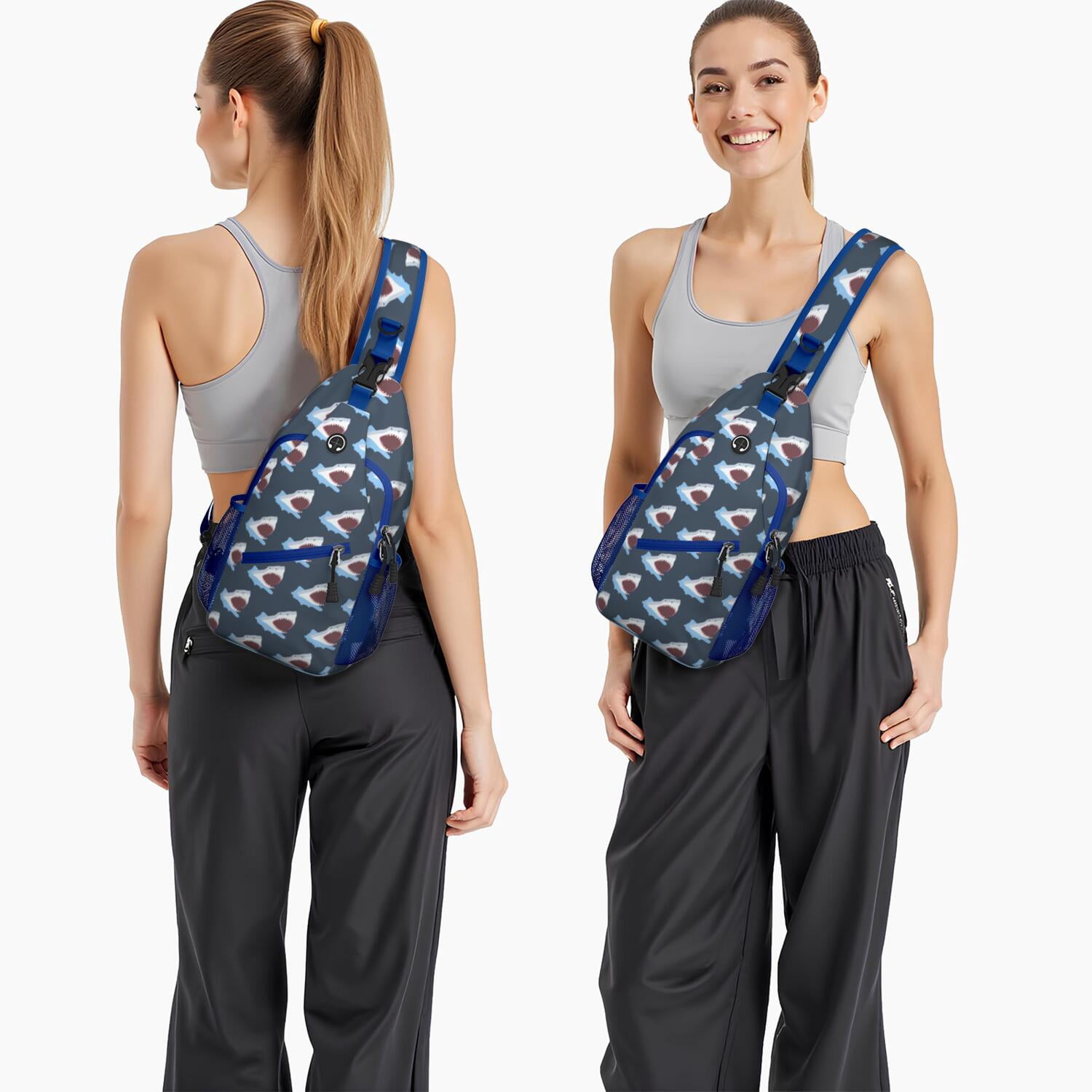 Ocean Themed Sling Bag - Tropical Sea Vintage Retro Design for Commuting - Spacious & Comfortable