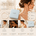 thumbnail image 3 of Yami 7-8 mm Freshwater Cultured White Pearl Necklace 18+2 in with 925 Sterling Silver Clasp Gift for Her, 3 of 11