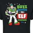 thumbnail image 3 of Toy Story - Buzz Lightyear To Elf Command - Juniors Cropped Cotton Blend T-Shirt, 3 of 5