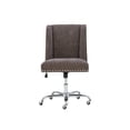thumbnail image 4 of Linon Chaise de Bureau Draper avec Base Chromée et Roulettes en Métal, Gris Charbon, 4 of 17