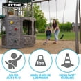 thumbnail image 4 of Lifetime Kid’s Adventure Tower Swing Set with Slide, Climbing Wall, Belt Swings and Trapeze Bar (91200), 4 of 14