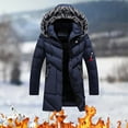 thumbnail image 2 of Vedolay Coat for Men Winter Winter Jacket Outwear Mens Overcoats Casual Thicken Coats Dark Blue,2XL, 2 of 4