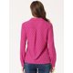 thumbnail image 4 of Camisa Con Cuello En V Y Solapa Con Botones Y Lunares En Forma De Corazón Para Mujer Rosa Roja L, 4 of 5