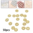 thumbnail image 2 of 50 piezas de cuentas espaciadoras de copos de nieve, cuentas de metal elegantes de 6 mm para hacer tú mismo, cuentas de copos de nieve sueltas para co, 2 of 9