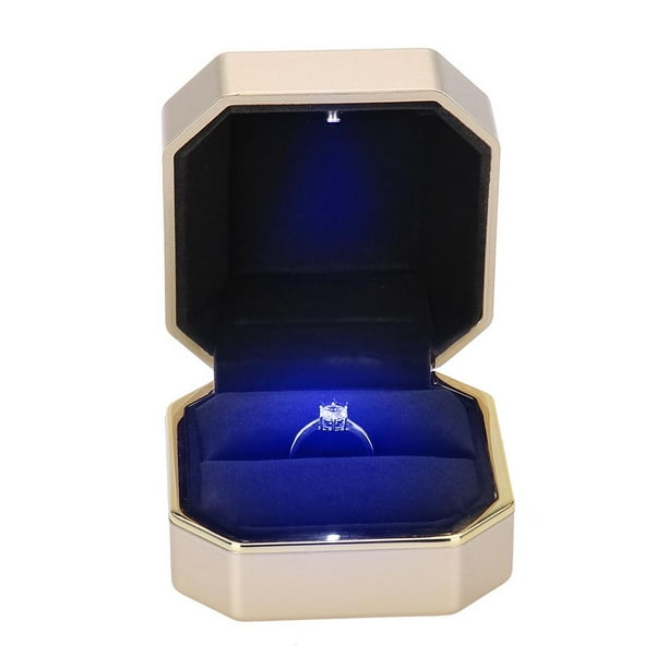 FAGINEY FAGINEY LED Light Ring Box, Engagement Jewelry Box,Luxury