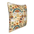 thumbnail image 2 of Kll Mushrooms And Rainbows Peace Decorative Throw Pillow Covers Velvet Soft For Couch Sofa Bedroom Living Room Outdoor -16"X16", 2 of 8