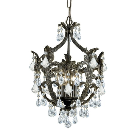Crystorama 5195-EB-CL-S Legacy 5 Light 14 inch English Bronze Mini Chandelier Ceiling Light in Clear Swarovski Strass