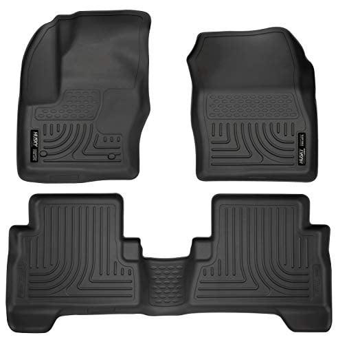 SMARTLINER Floor Mats 2 Row Liner Set Black for 2018 Honda Accord Sedan