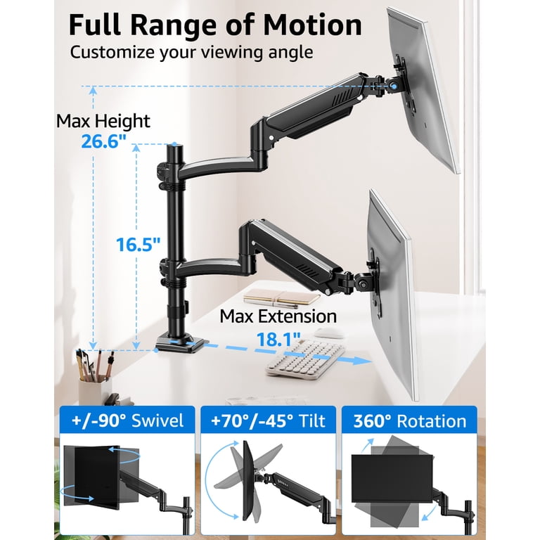 Mount Pro Freelift Dual Monitor Arm Gas Spring photo 3