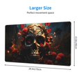 thumbnail image 2 of Kdxio Artistic Flower Butterfly Skull Print Large Gaming Mouse Pad,Non-Slip Base,Water Resist Keyboard Pad for Gamer,Office & Home,29.5 x 15.8 in, 2 of 6