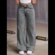 thumbnail image 5 of Jeans Rectos para Mujer, Cintura Alta, Pierna , Holgados, Elásticos, Estilo Boyfriend, Holgados Lavar la Ceniza XL, 5 of 8